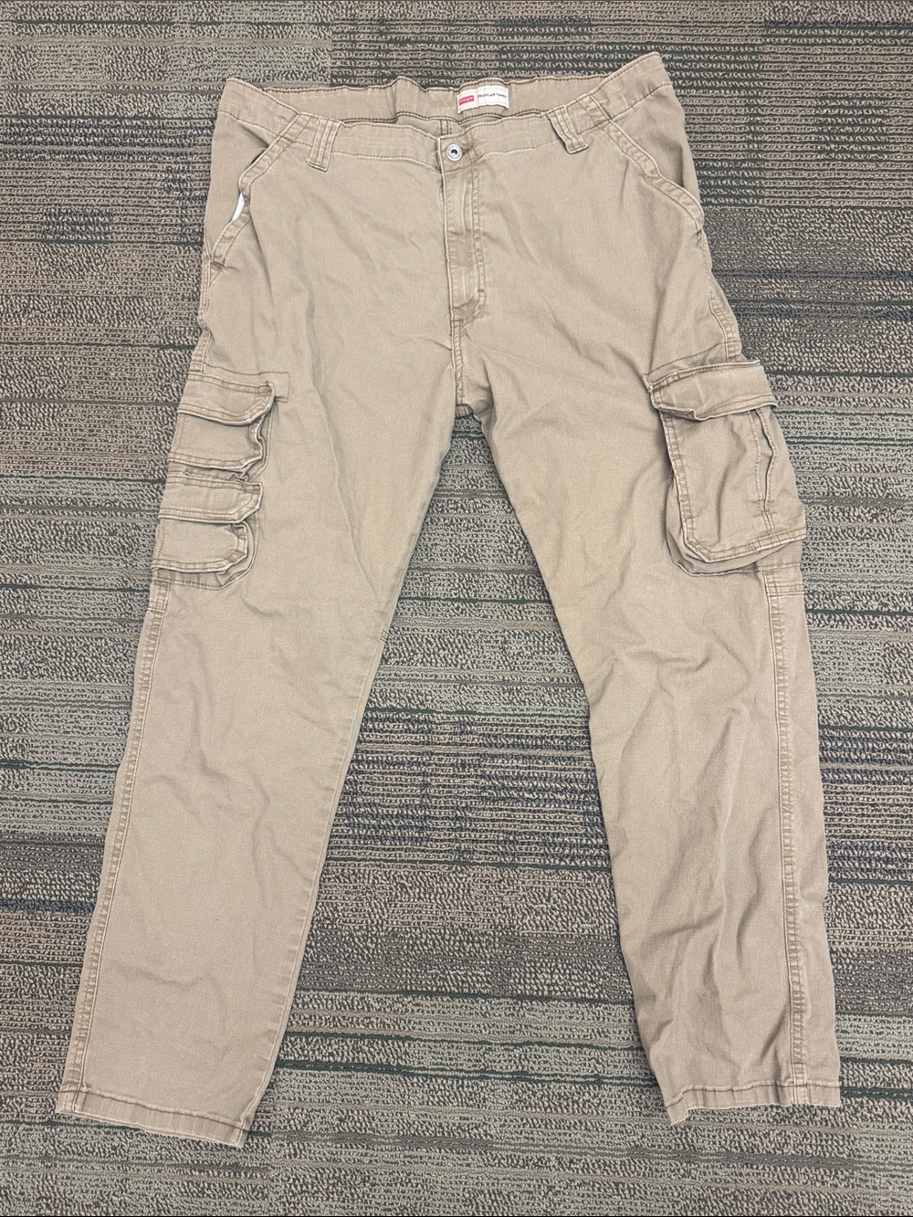 Men's Cargo Utility Pants in Beige - Casual Everyday Wear